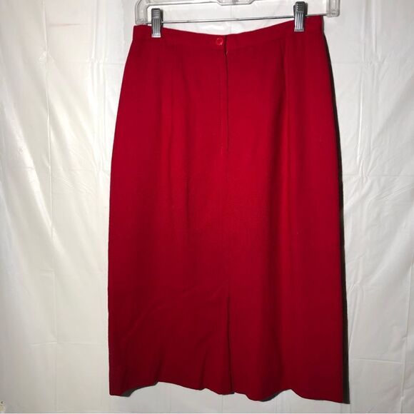 Red Wool Suit Set Size 8 - Picture 7 of 9